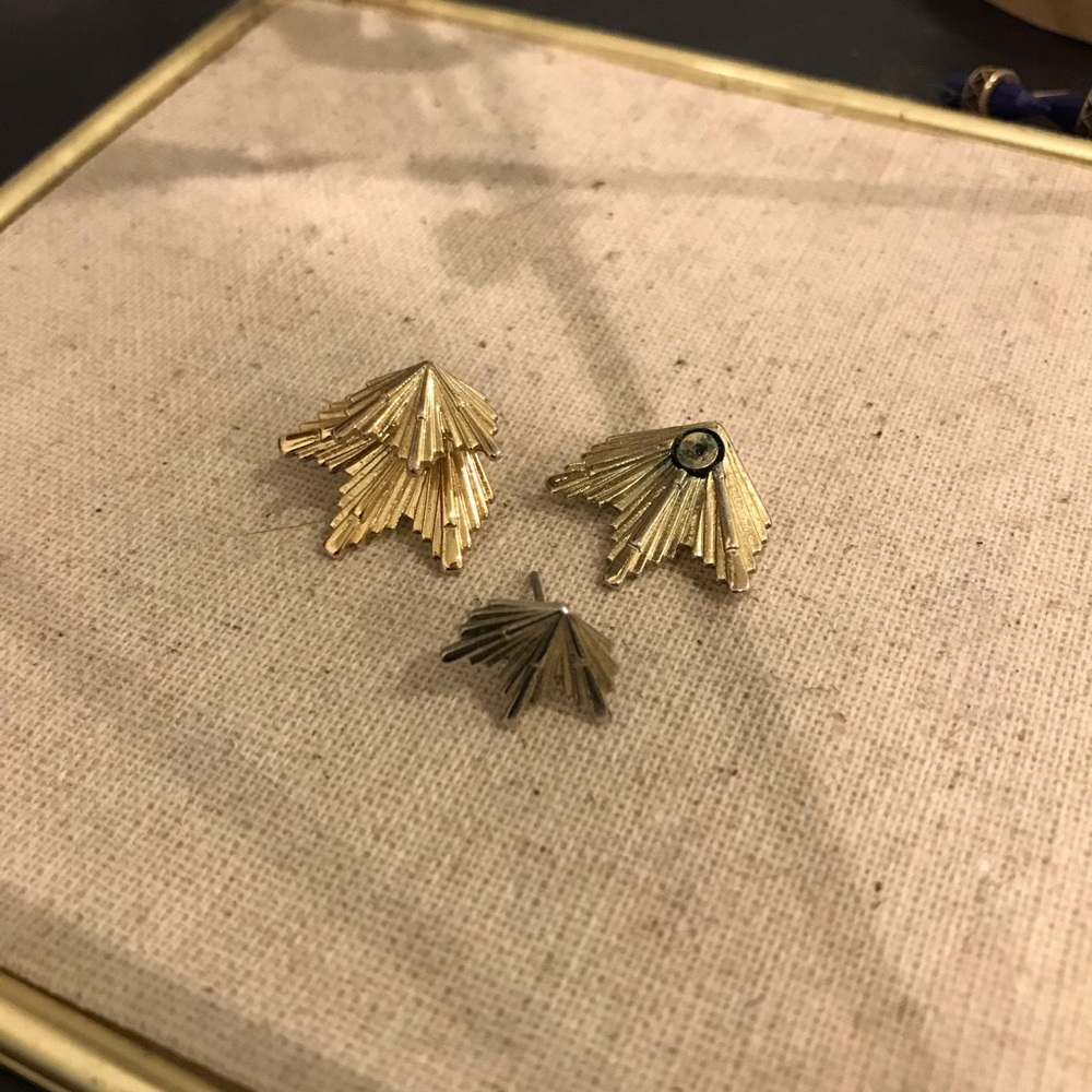 Mini sunburst gold-plated stud earrings